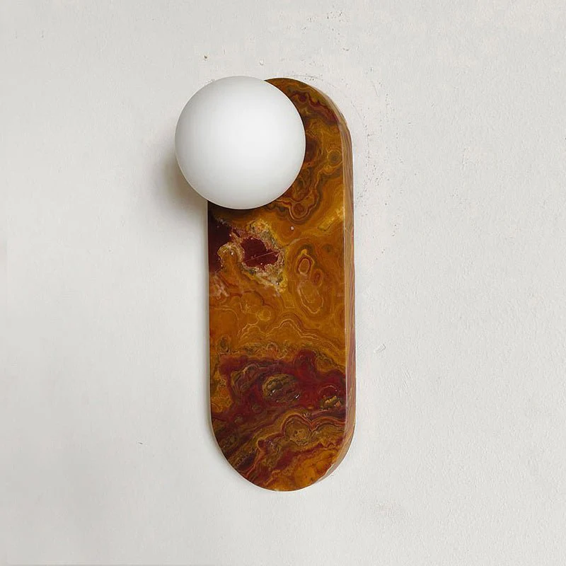 Sysolion Modern Minimalist Glass Marble Wall Lamp - Image 15