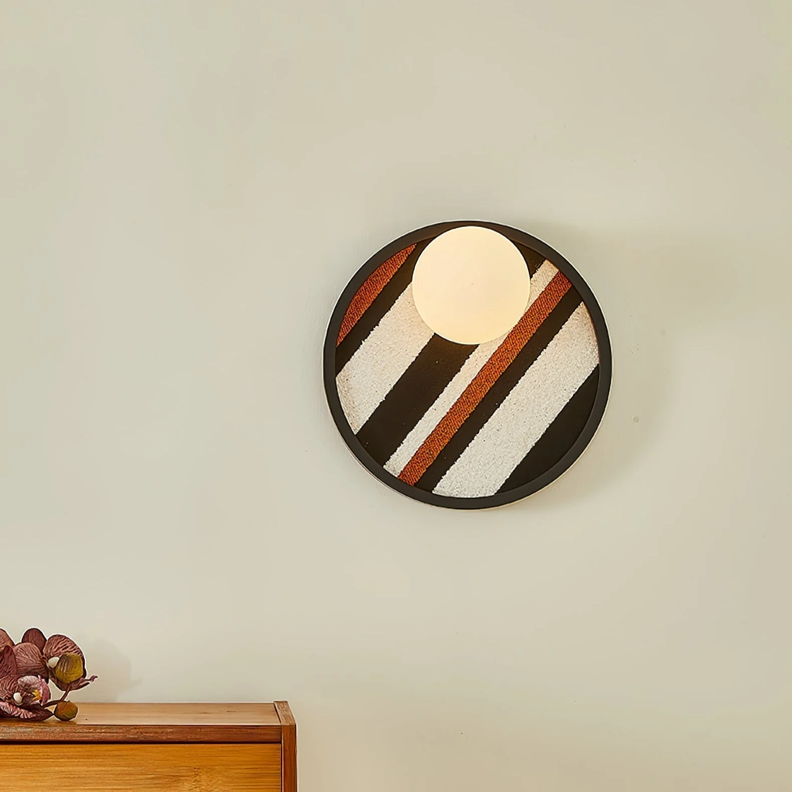 Sytala Premium Nordic Art Orbit Fabric Wall Light - Image 4