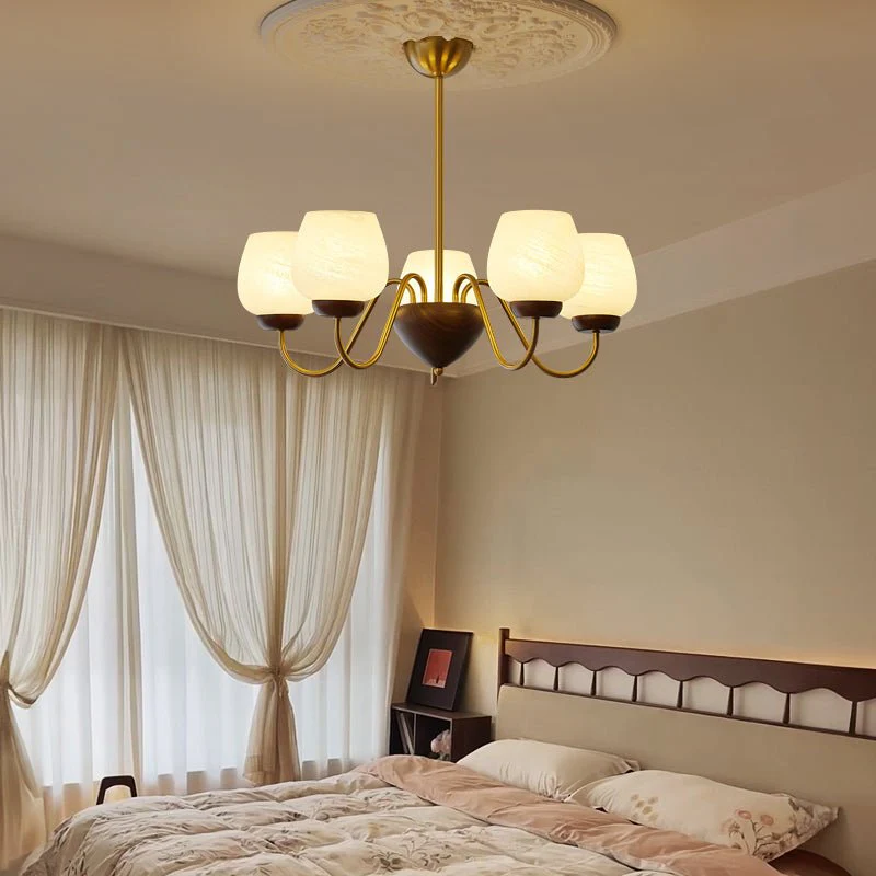 Sytheiel Premium	Elegance Wood Glass Chandelier - Image 18