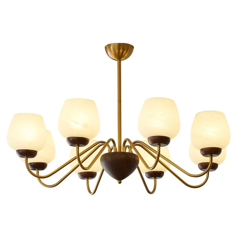 Sytheiel Premium	Elegance Wood Glass Chandelier - Image 21