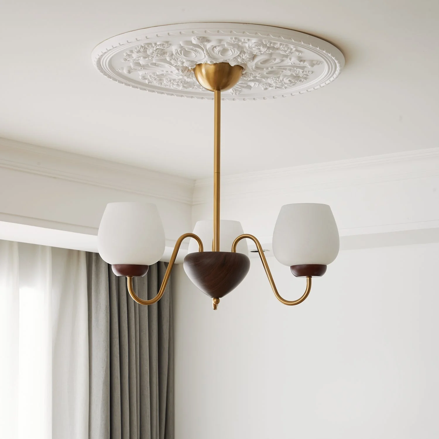 Sytheiel Premium	Elegance Wood Glass Chandelier - Image 29