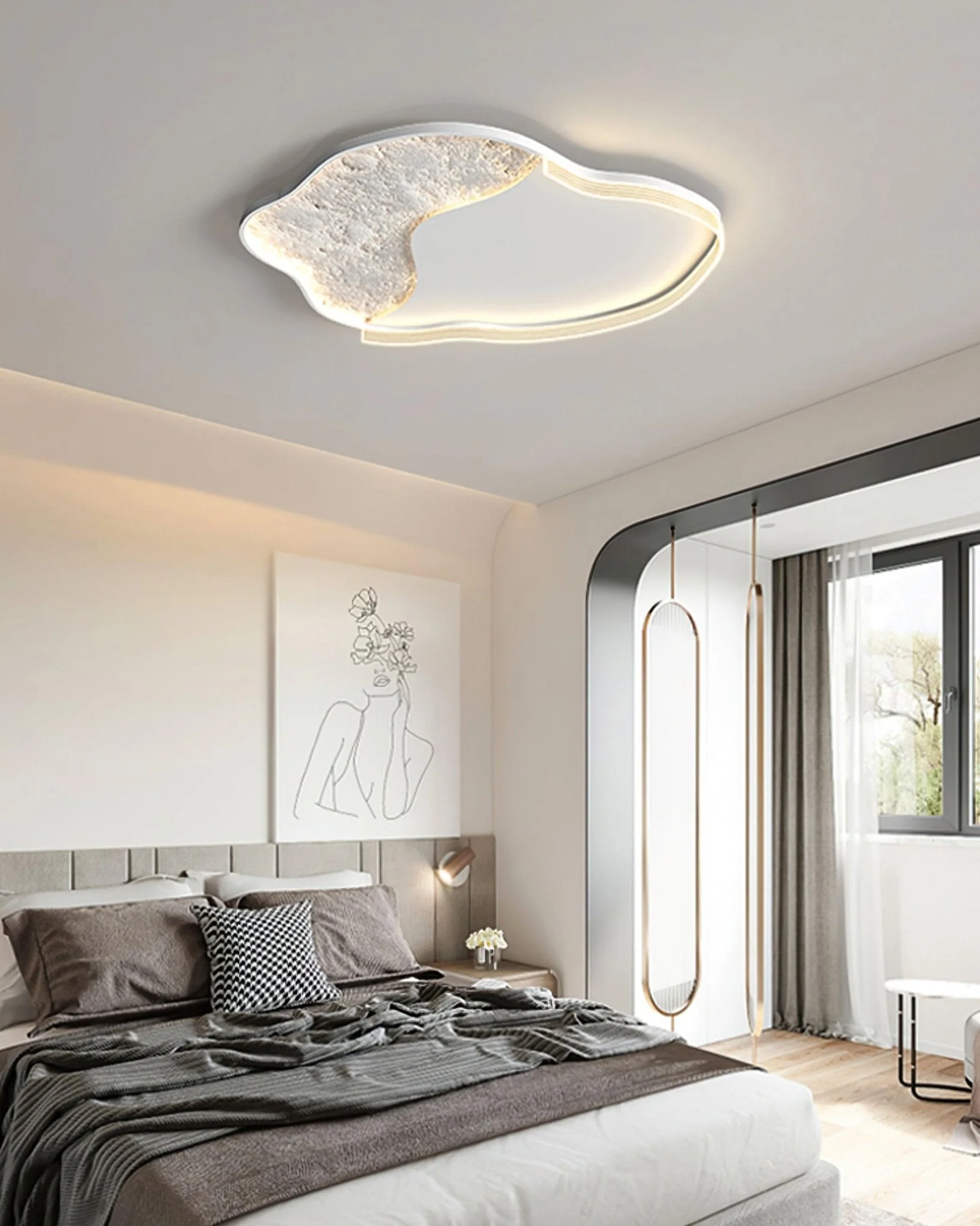 Syvine Nordic Art Lunar Led Ceiling Lamp - Image 12