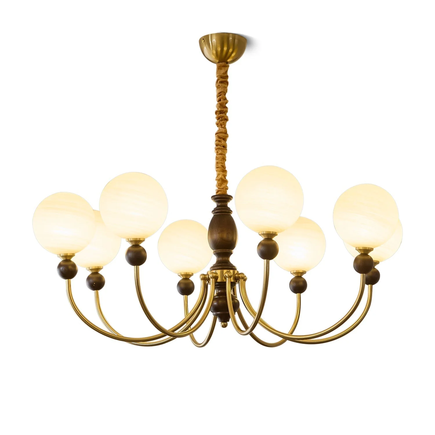 Syvineth Premium Nordic Orbital Wood Chandelier - Image 21