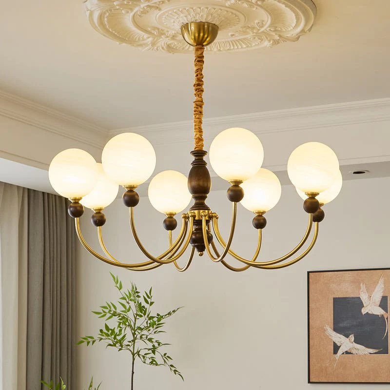 Syvineth Premium Nordic Orbital Wood Chandelier - Image 4