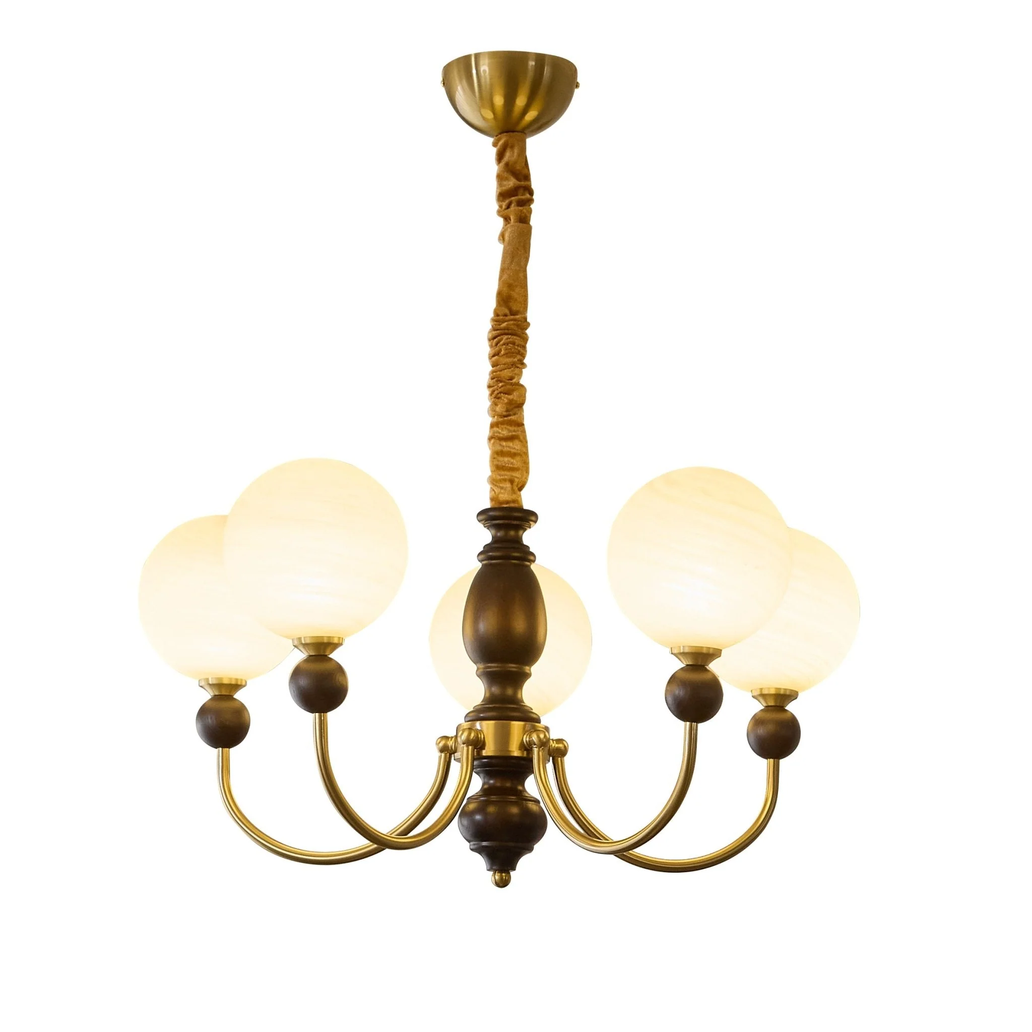 Syvineth Premium Nordic Orbital Wood Chandelier - Image 6