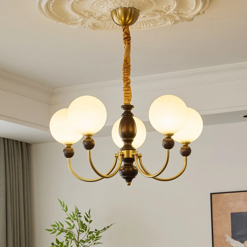 Syvineth Premium Nordic Orbital Wood Chandelier - Image 9