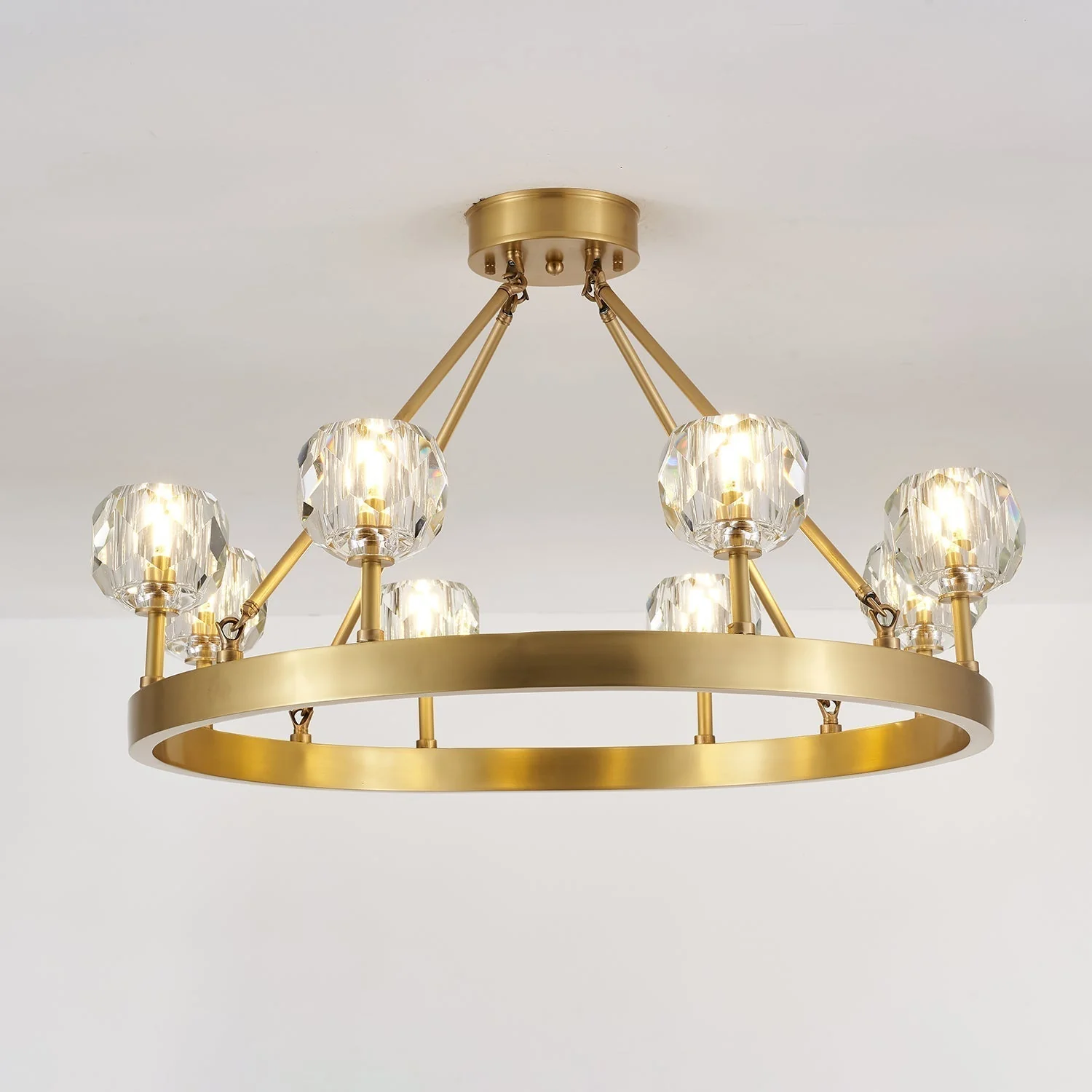 Syzorisra Modern Crystal Brass Chandelier - Image 6