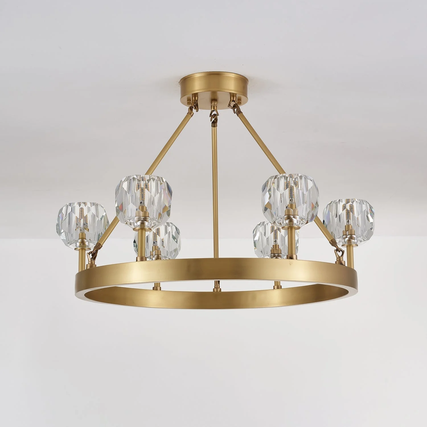 Syzorisra Modern Crystal Brass Chandelier - Image 8