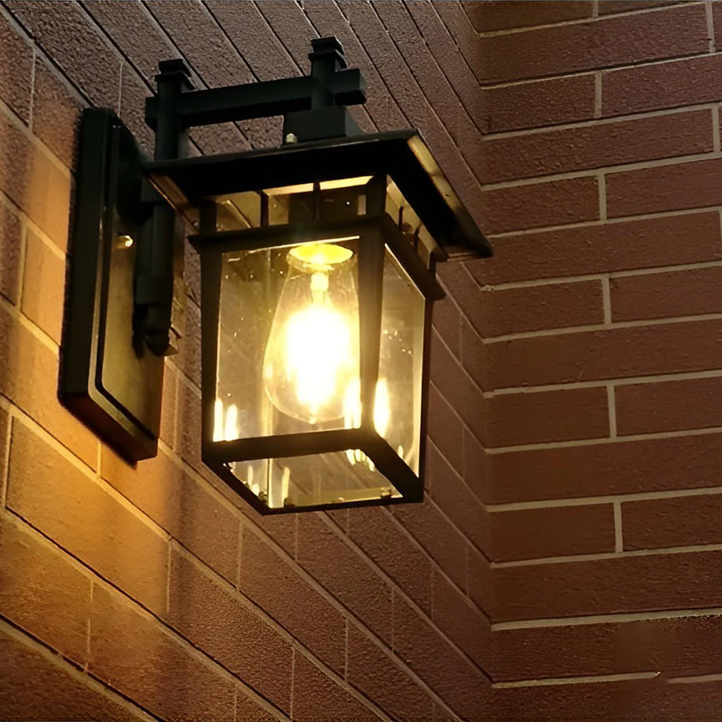 Tabi LED Waterproof Retro Glass Outdoor Wall Sconce Light - Image 5