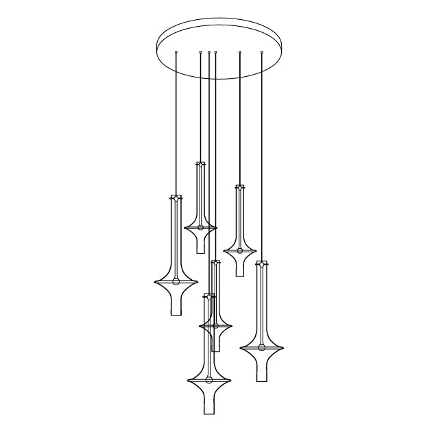 Talera Glass Industrial Glam Pendant Light - Image 41