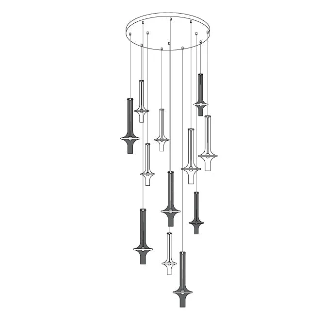 Talera Glass Industrial Glam Pendant Light - Image 42