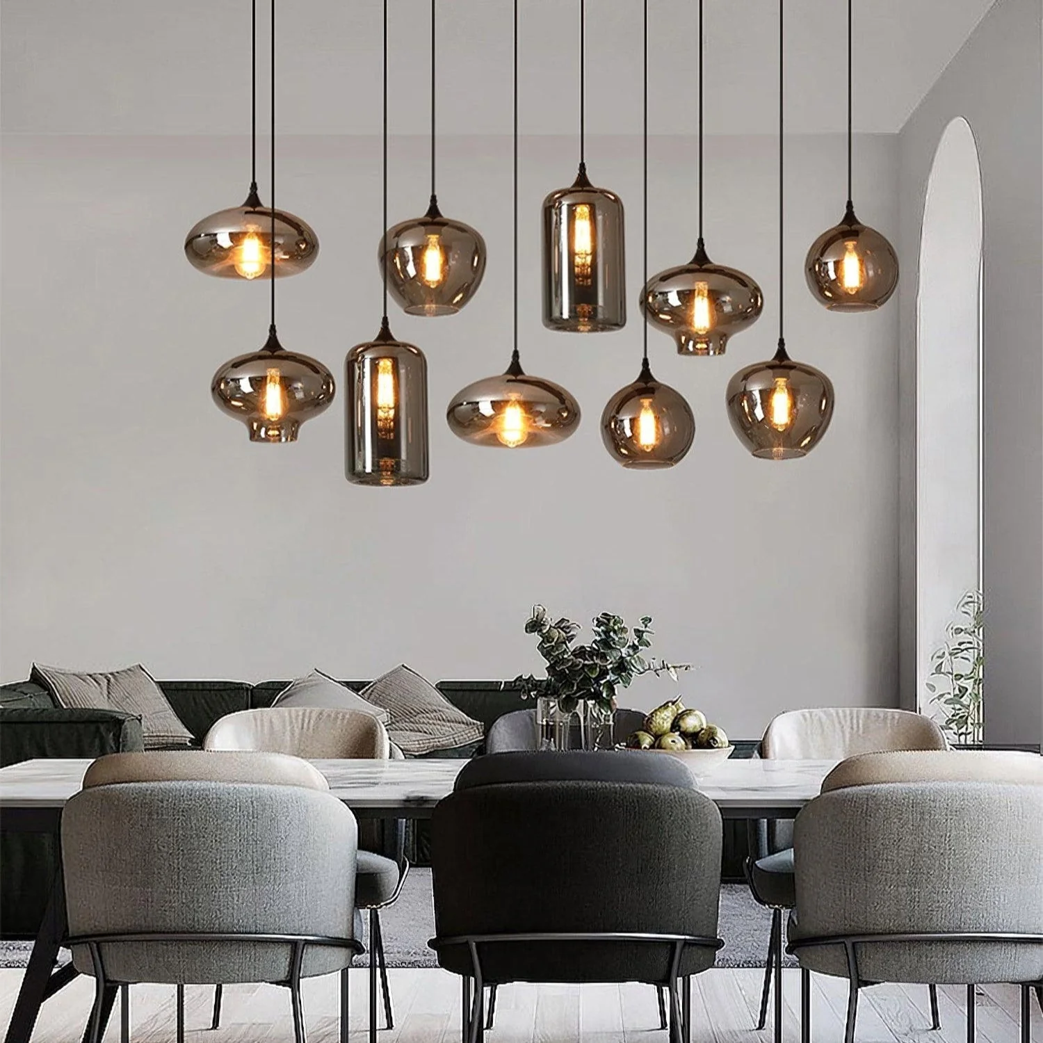 Talis Glass Industrial Chic Pendant Light - Image 16