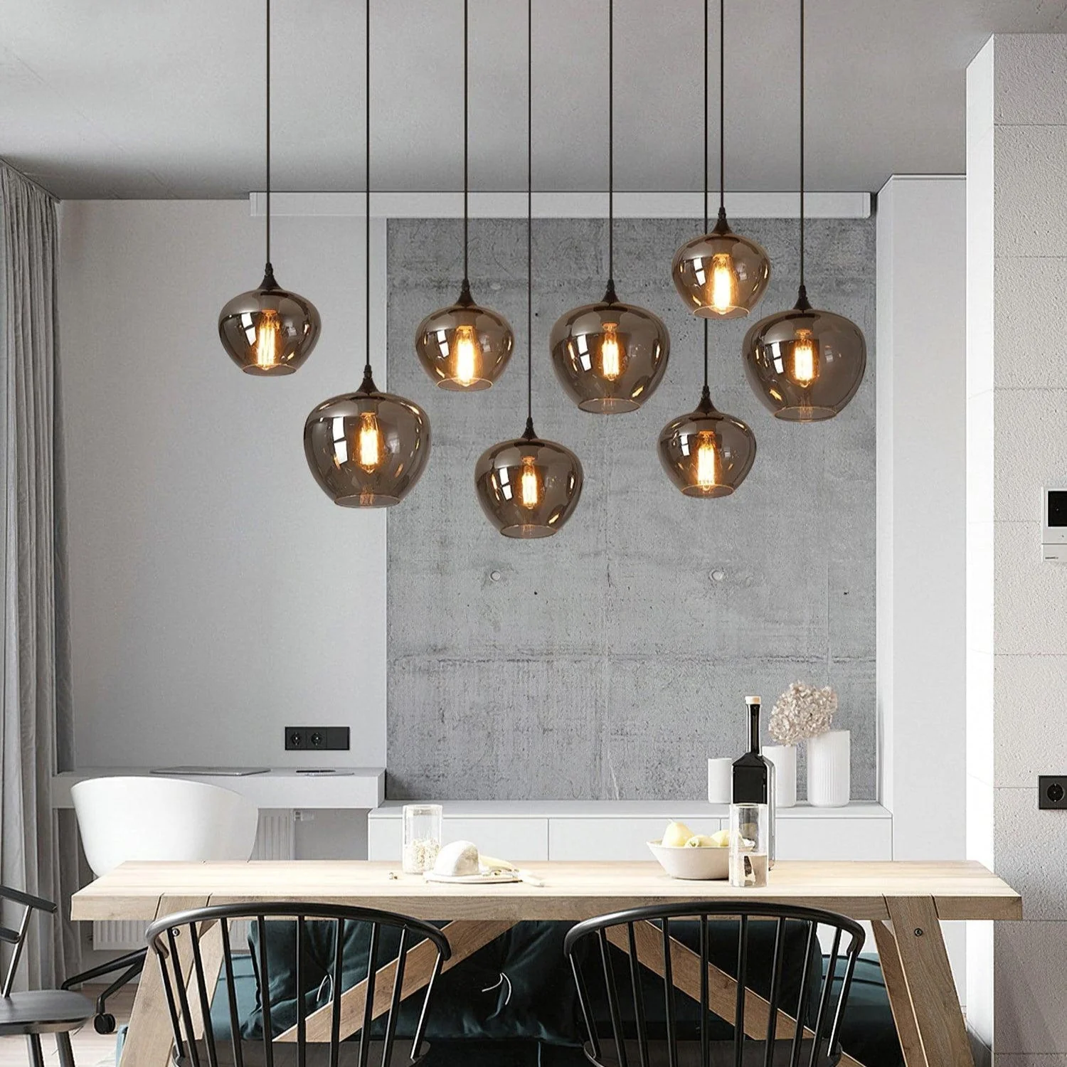 Talis Glass Industrial Chic Pendant Light - Image 34