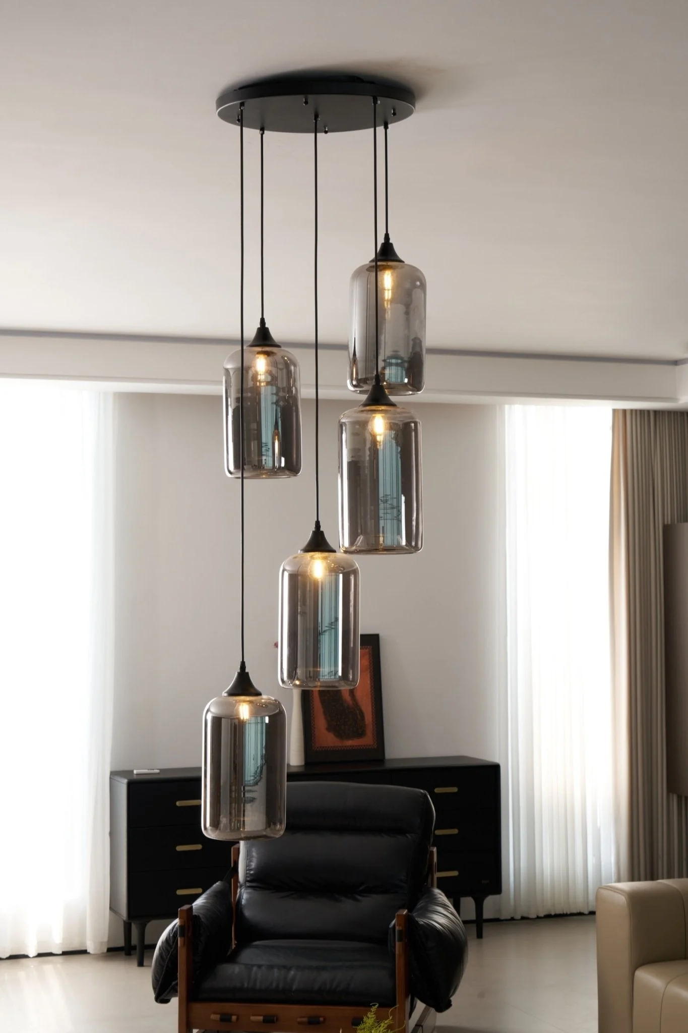 Talis Glass Industrial Chic Pendant Light - Image 37