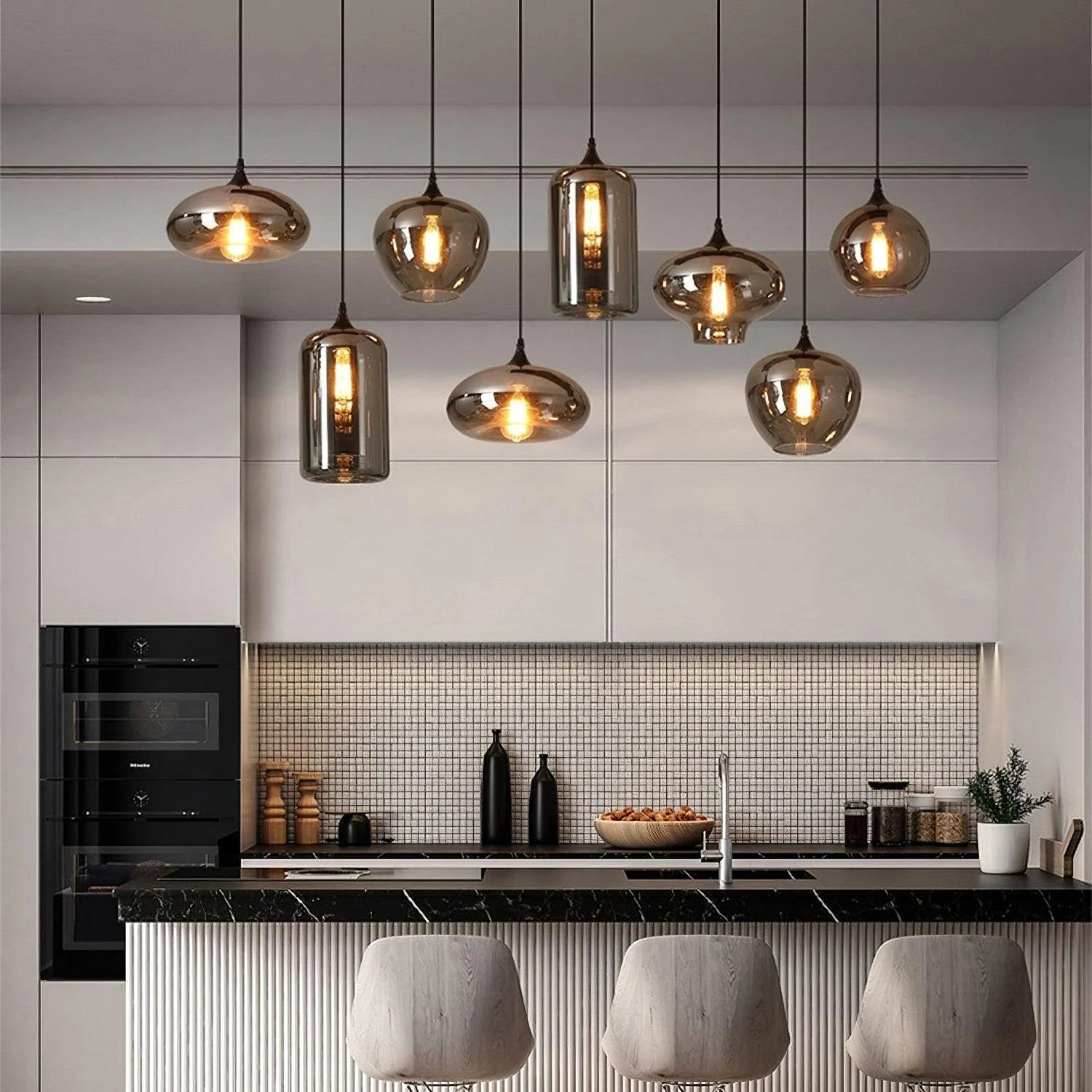 Talis Glass Industrial Chic Pendant Light - Image 75