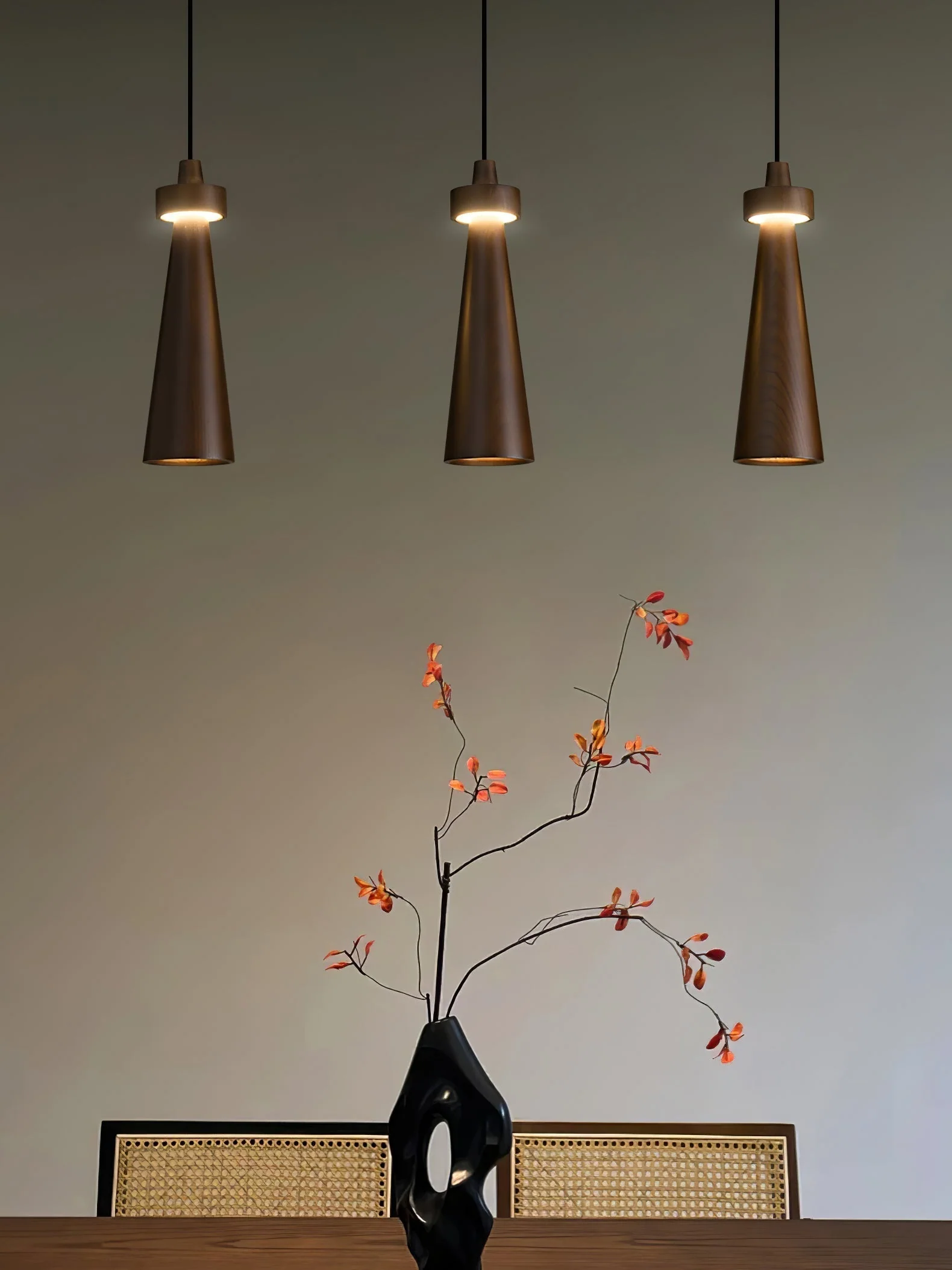 Taper Minimalist Wood Pendant Light - Image 2