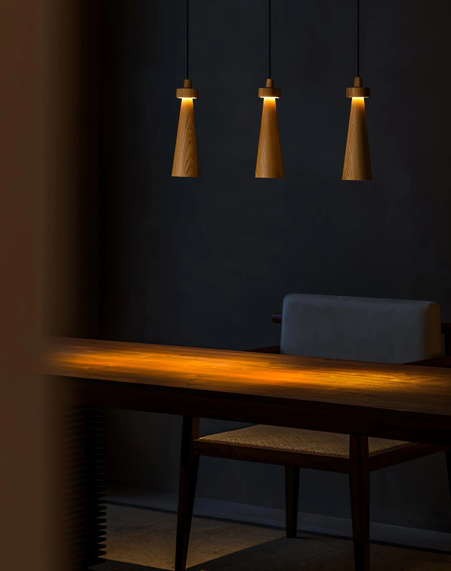 Taper Minimalist Wood Pendant Light - Image 38