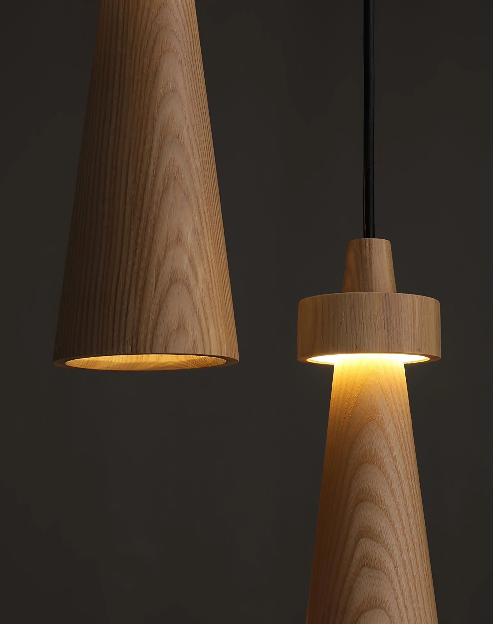 Taper Minimalist Wood Pendant Light - Image 39