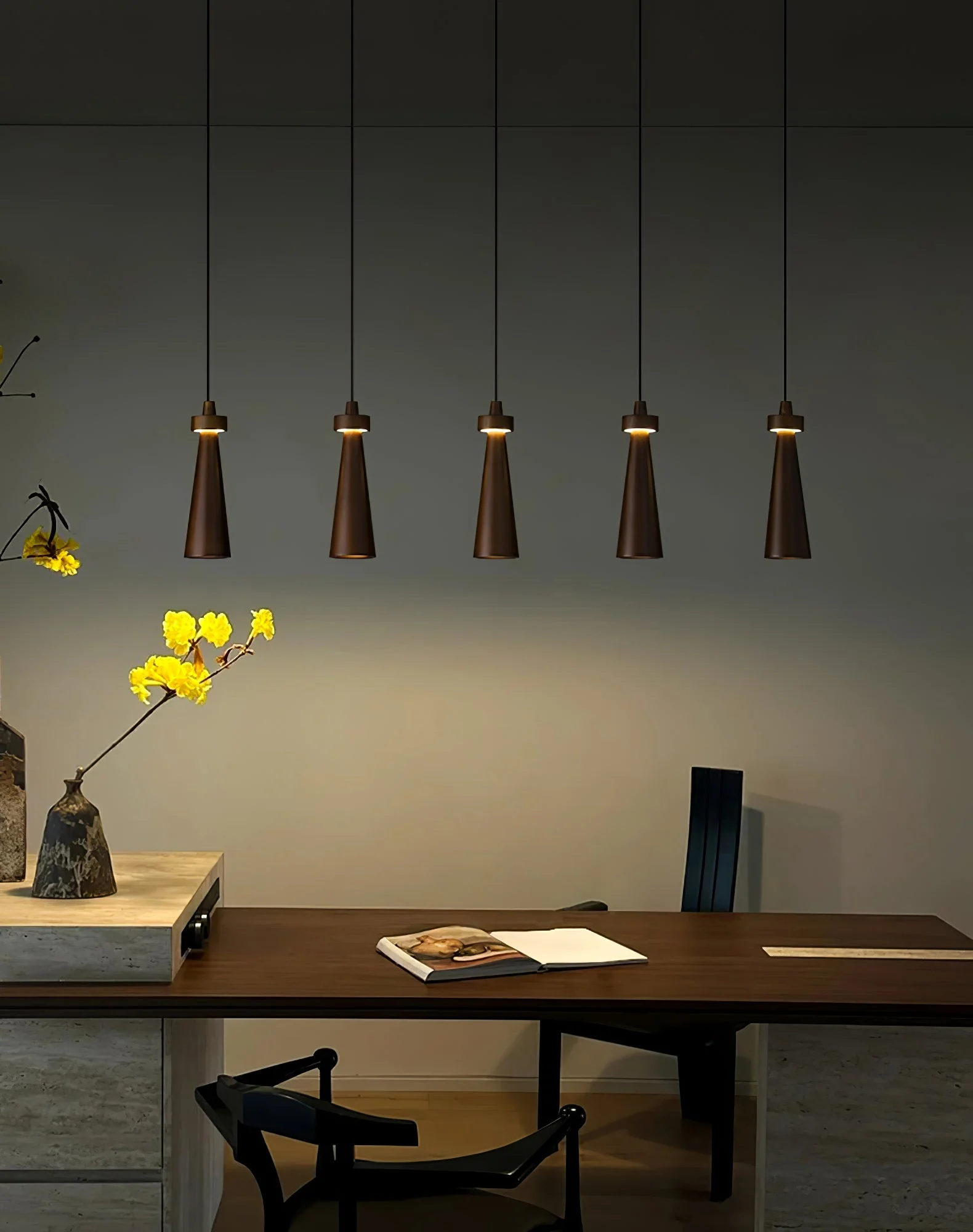 Taper Minimalist Wood Pendant Light - Image 41
