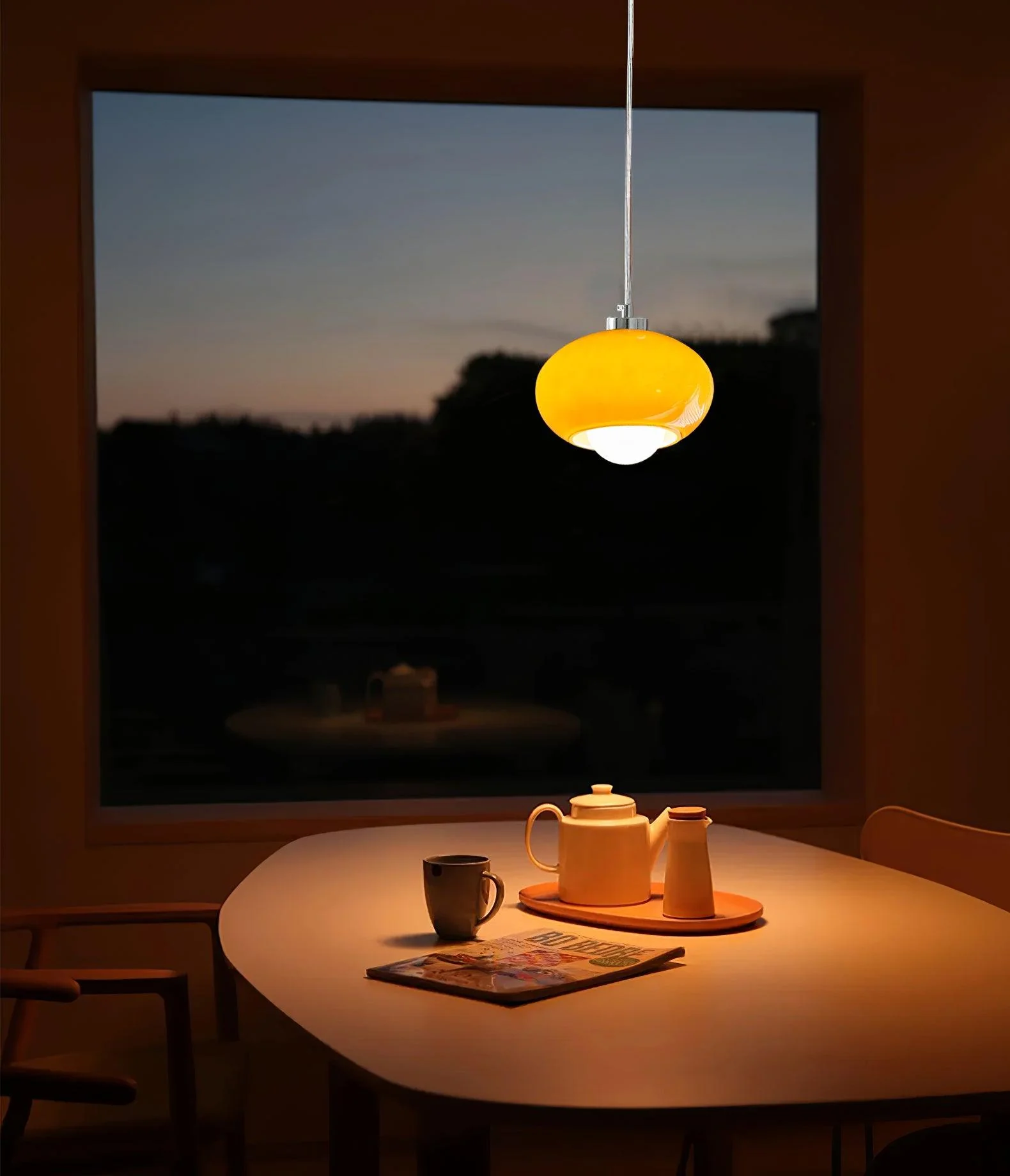 Tavira Glass Retro Pendant Light - Image 23