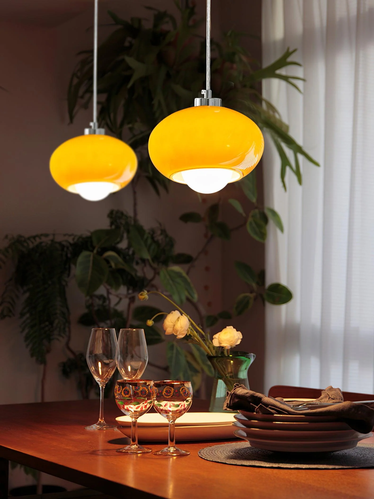 Tavira Glass Retro Pendant Light - Image 24