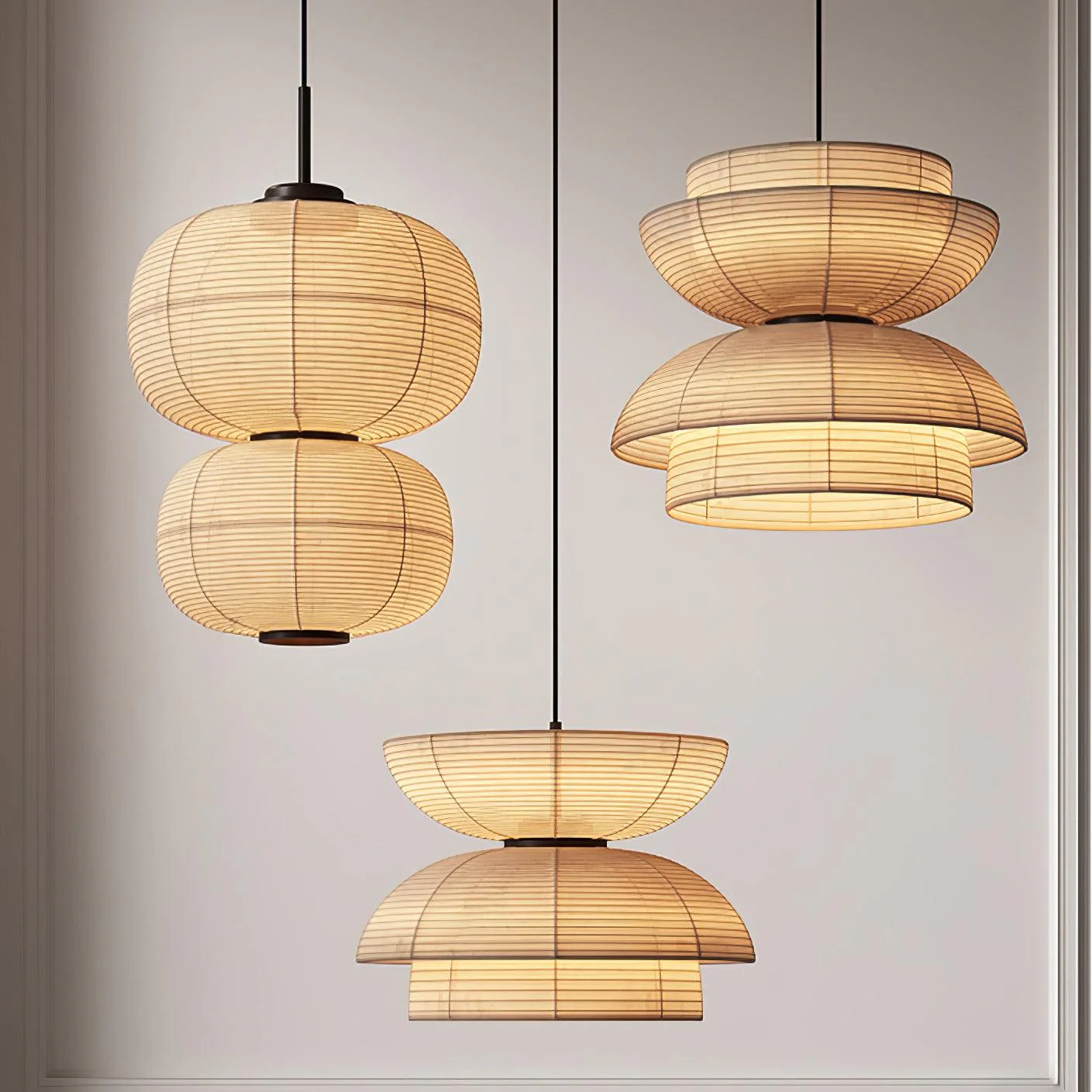 Tavirce Fabric Artistic Pendant Light - Image 35