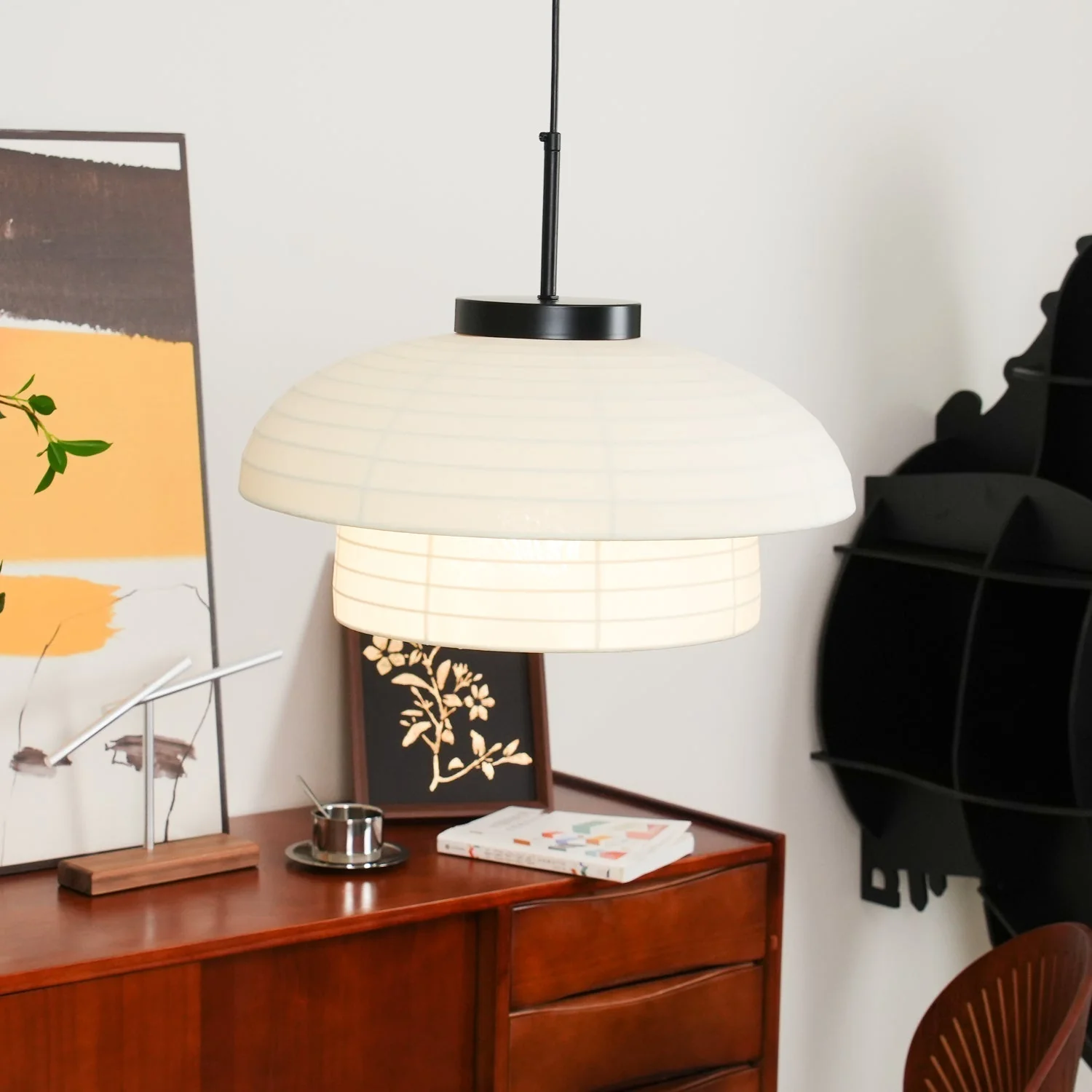 Tavirce Fabric Artistic Pendant Light - Image 36