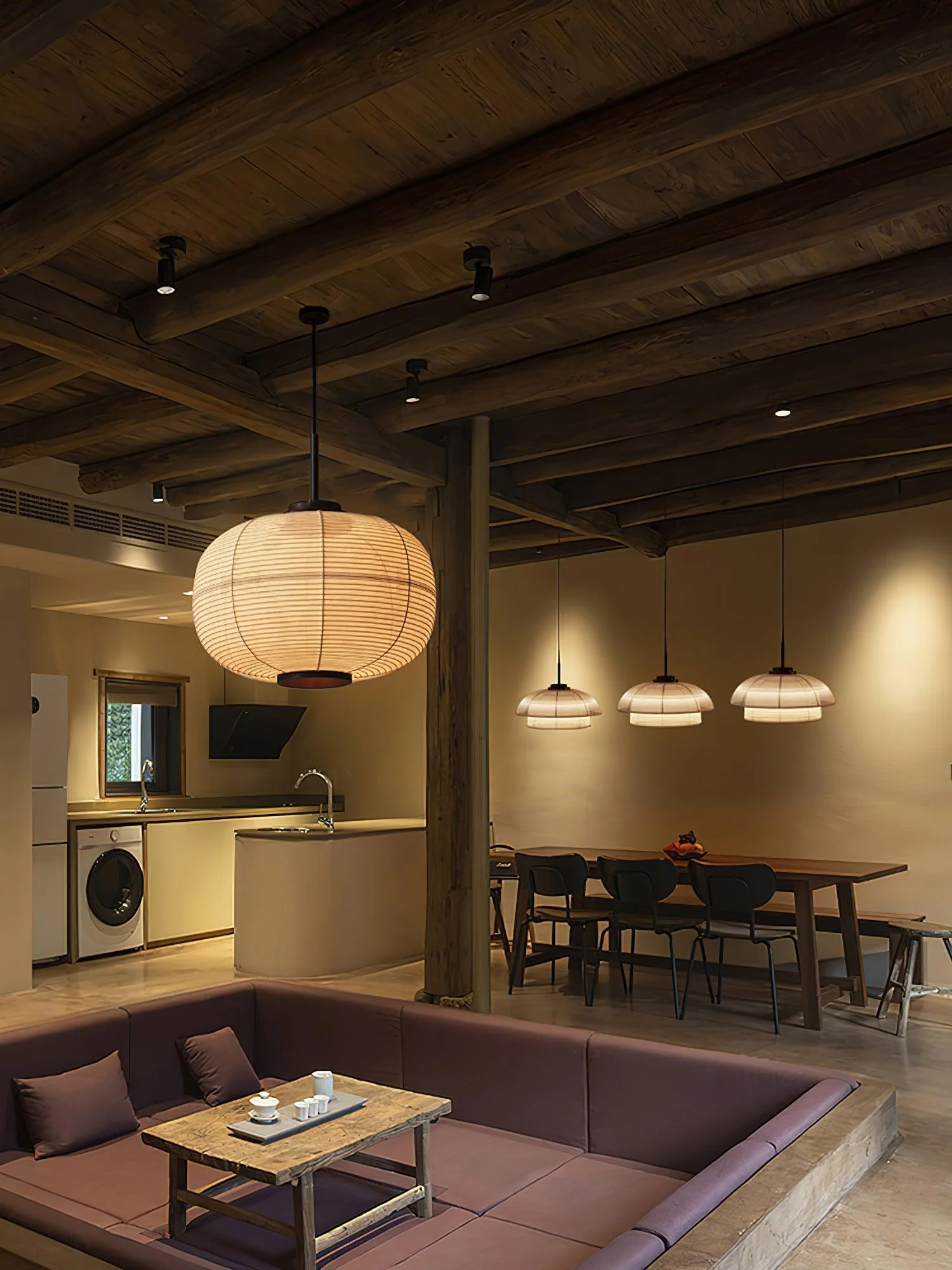 Tavirce Fabric Artistic Pendant Light - Image 38