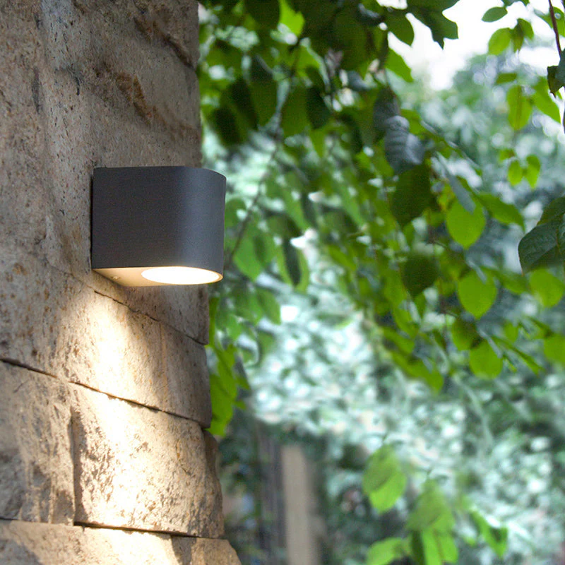 Tavon Minimalist Metal Square Outdoor Wall Lamp, Black - Image 10