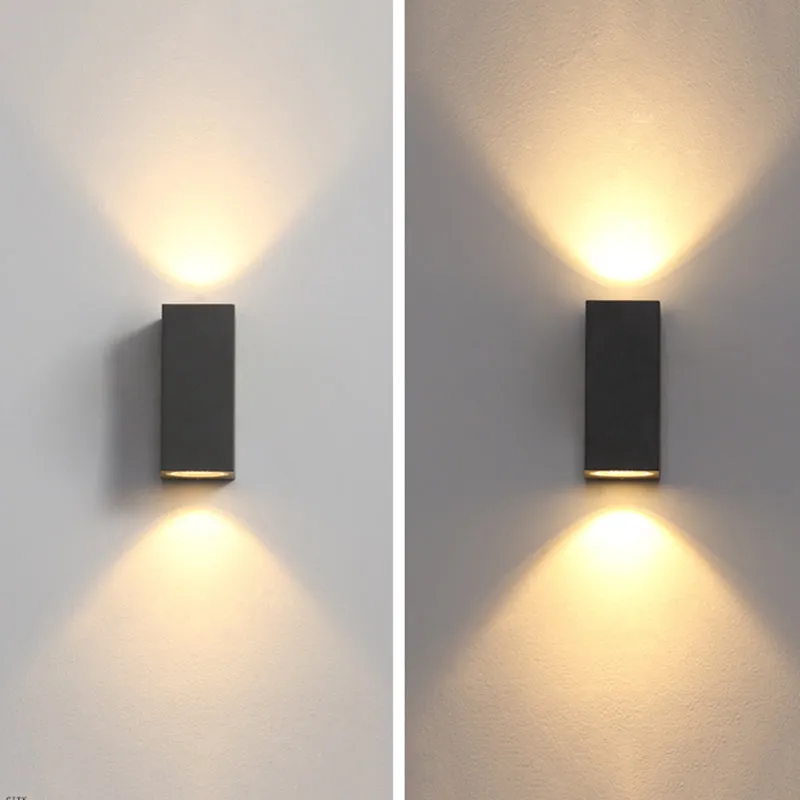 Tavon Minimalist Metal Square Outdoor Wall Lamp, Black - Image 13