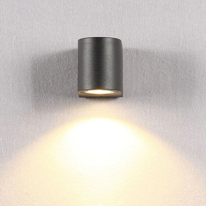 Tavon Minimalist Metal Square Outdoor Wall Lamp, Black - Image 5