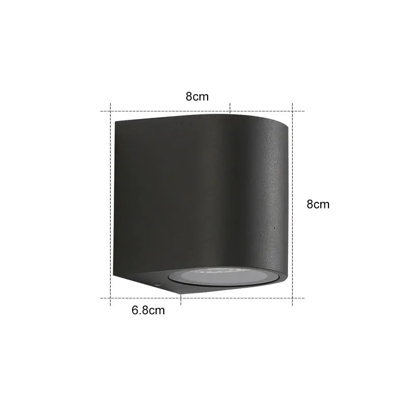 Tavon Minimalist Metal Square Outdoor Wall Lamp, Black - Image 8