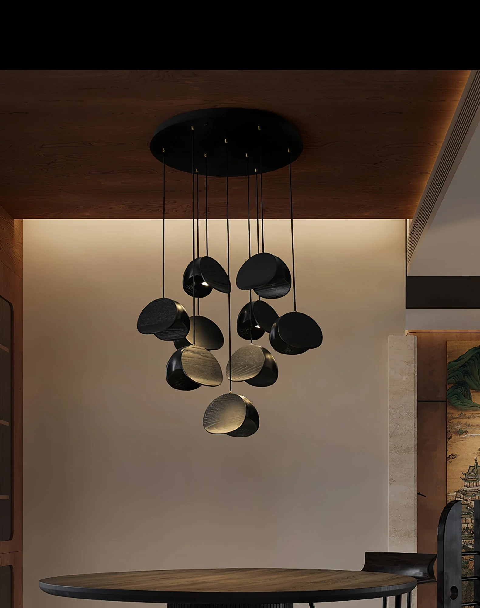 Tavro Minimalist Wood Pendant Light - Image 12
