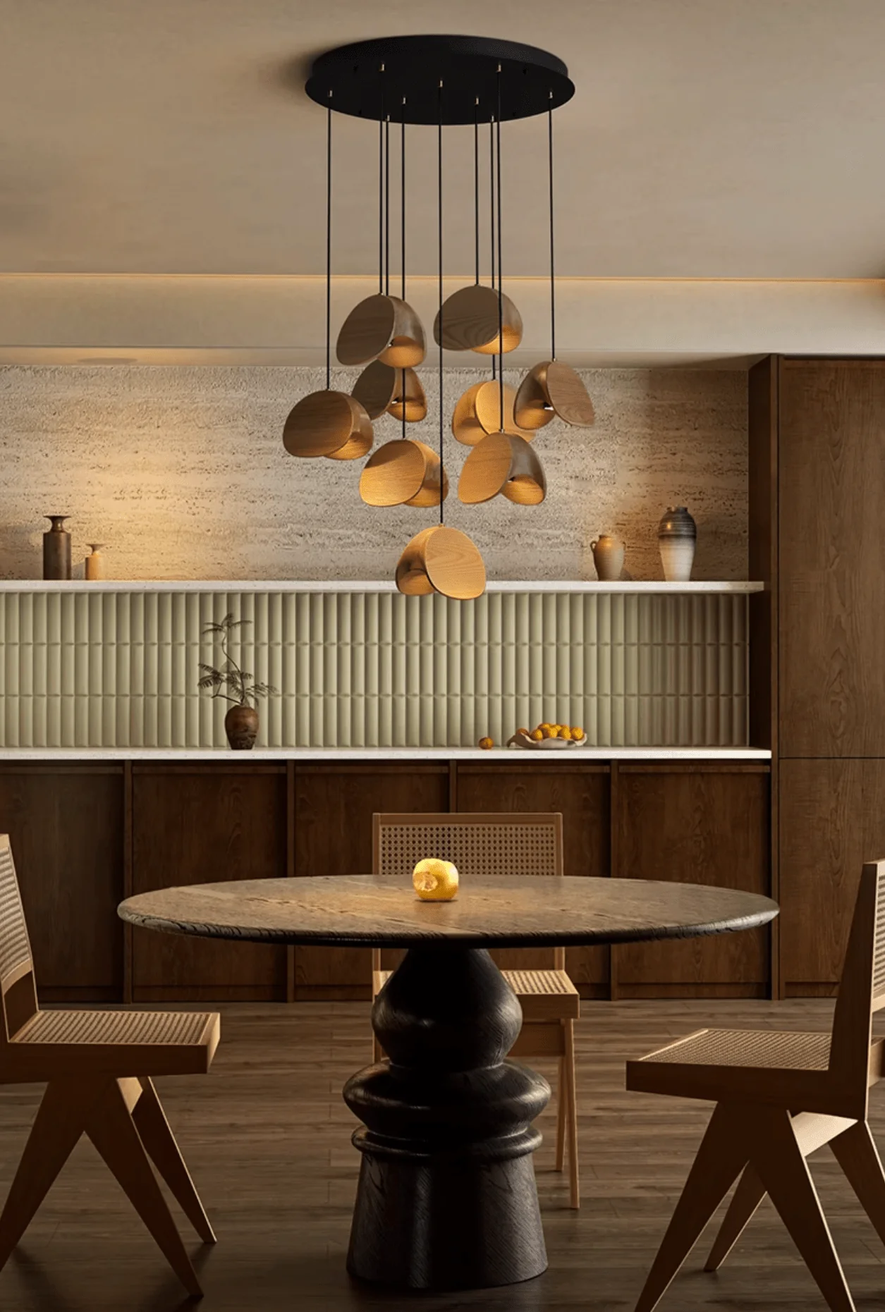 Tavro Minimalist Wood Pendant Light - Image 14