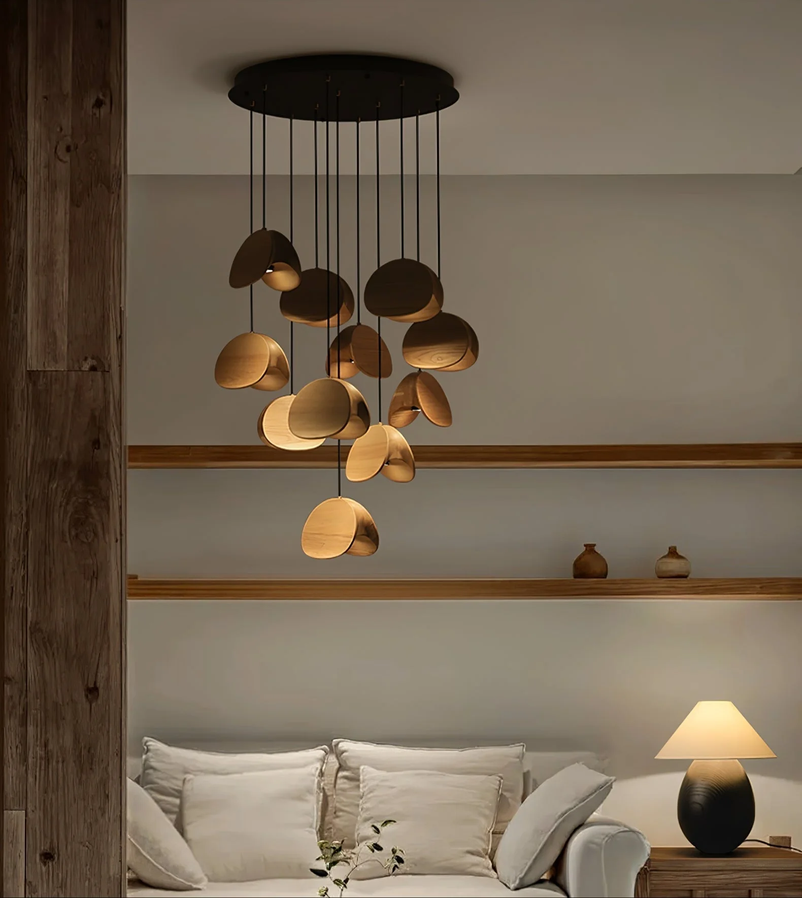 Tavro Minimalist Wood Pendant Light - Image 16