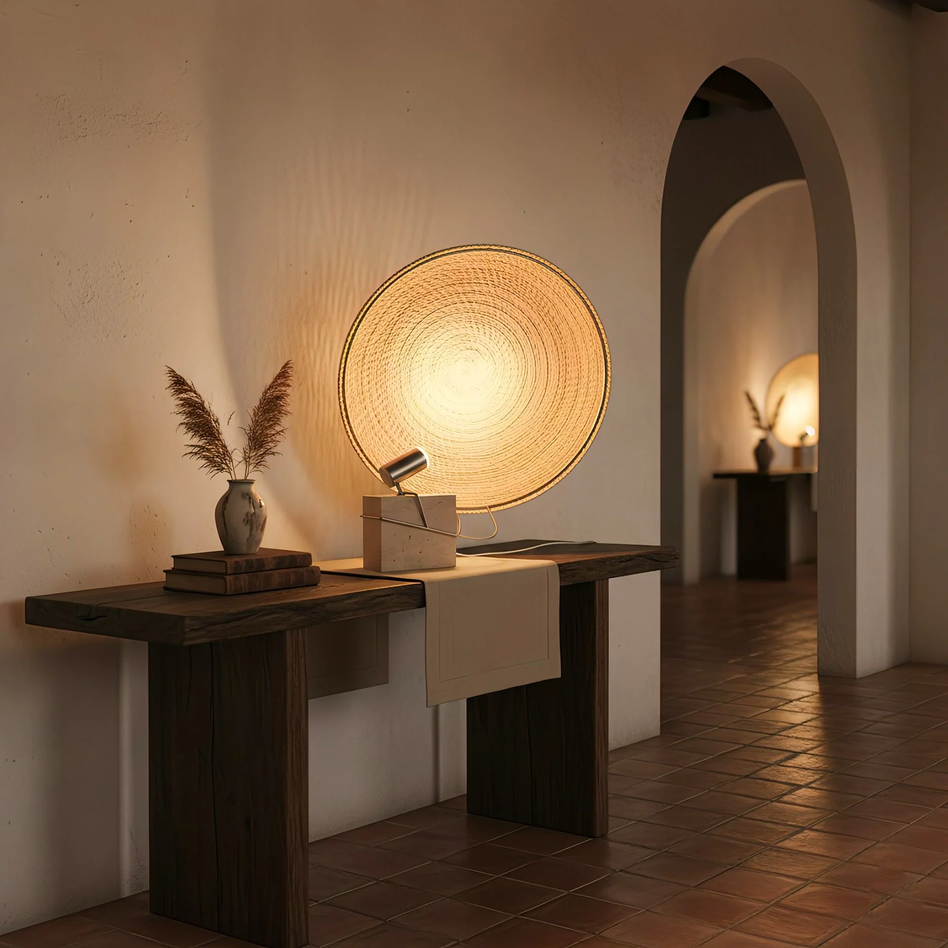 Tempo Farmhouse Travertine Table Lamp - Image 6