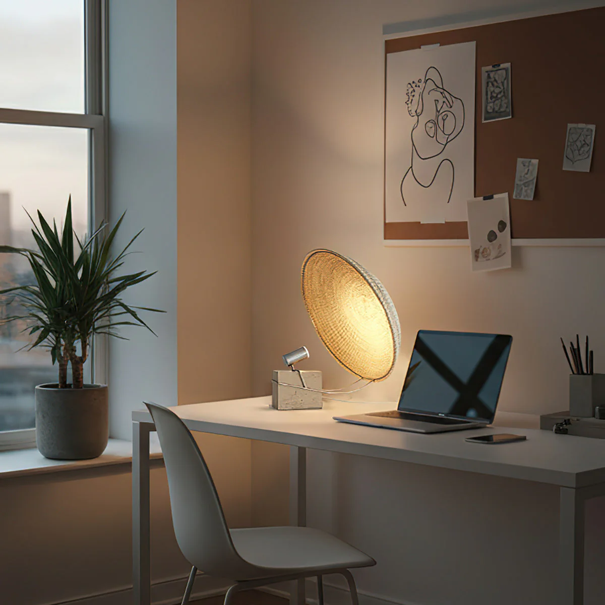 Tempo Farmhouse Travertine Table Lamp - Image 8