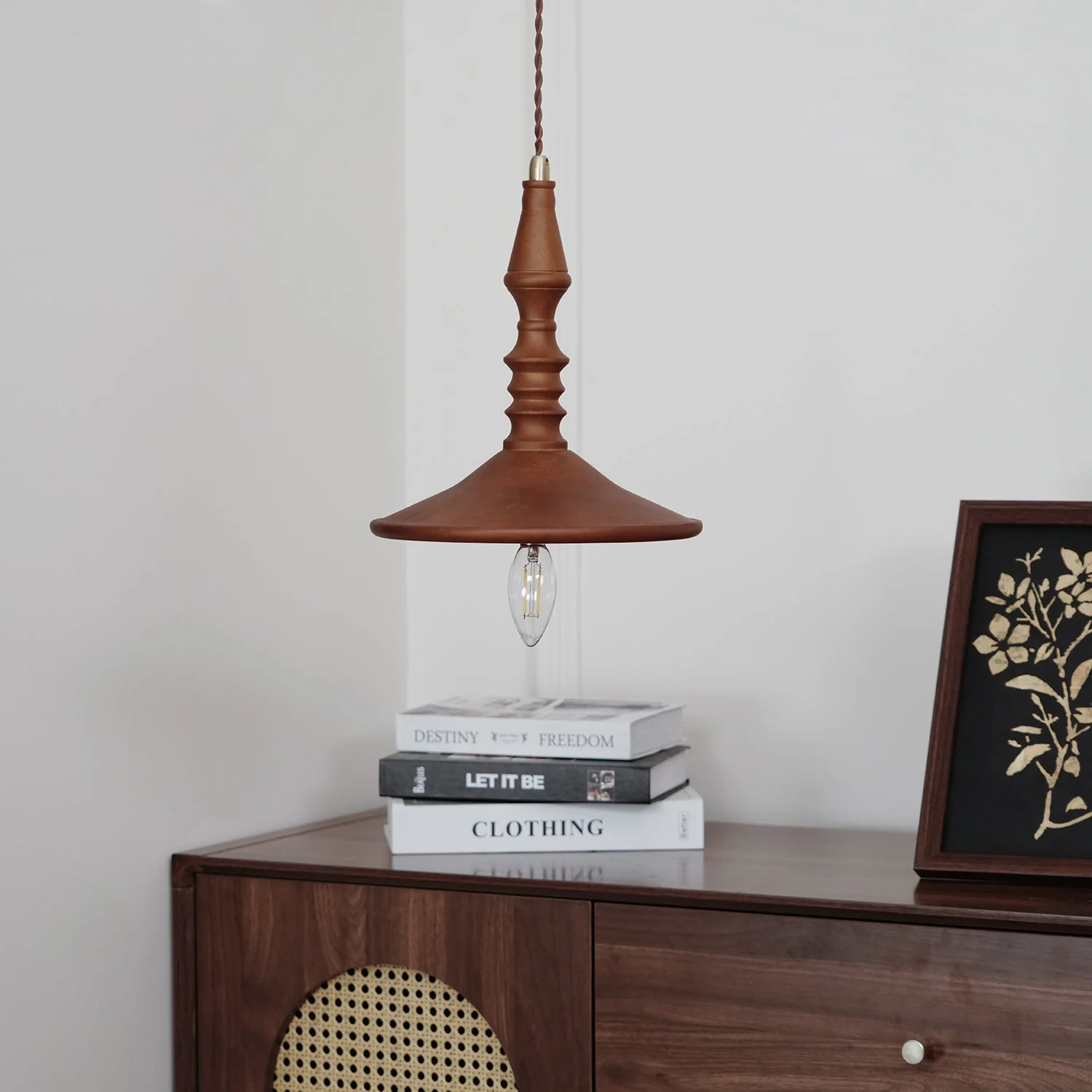 Tessira Wood Industrial Pendant Lamp - Image 14