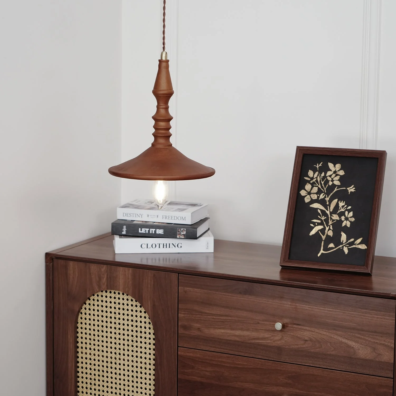 Tessira Wood Industrial Pendant Lamp - Image 15