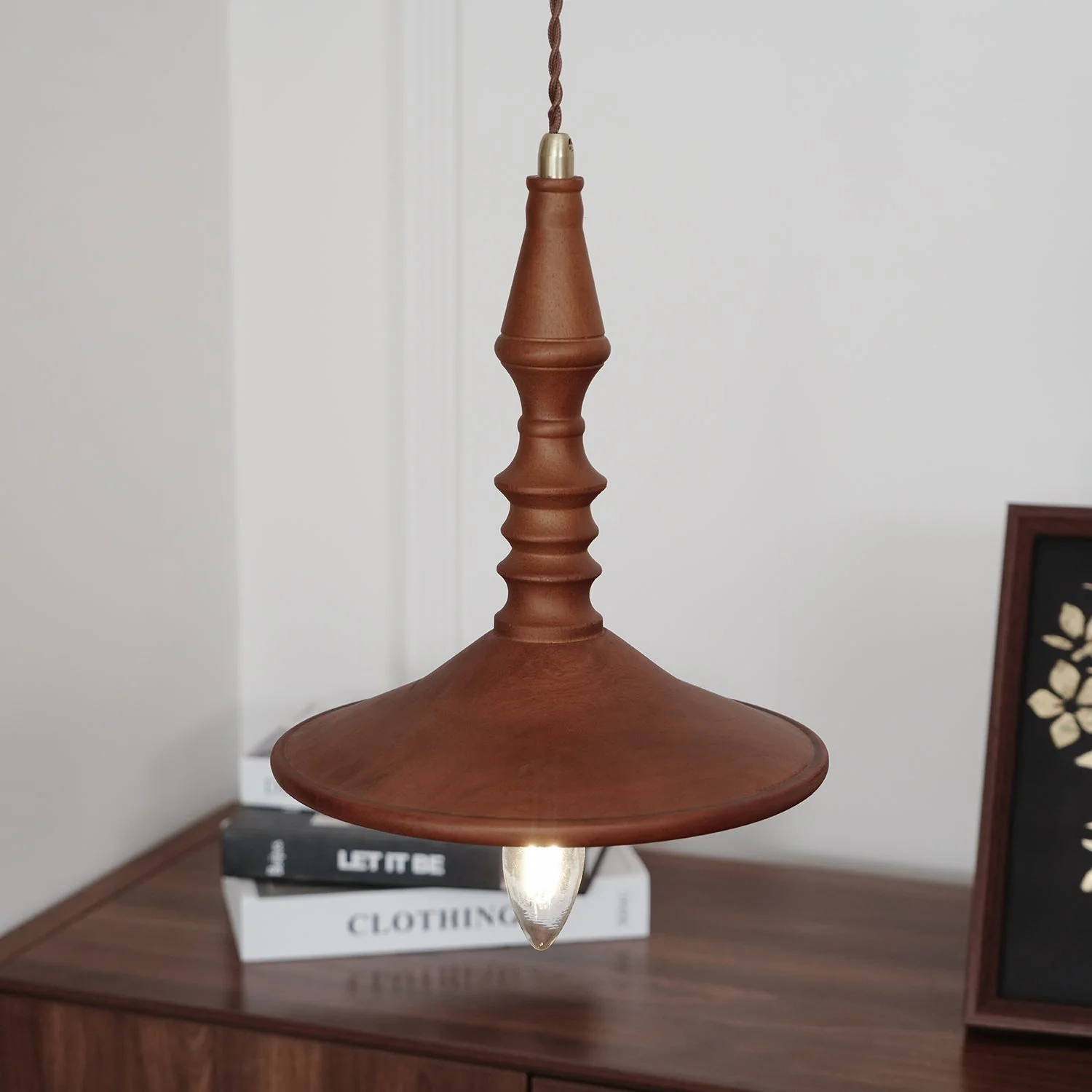 Tessira Wood Industrial Pendant Lamp - Image 19