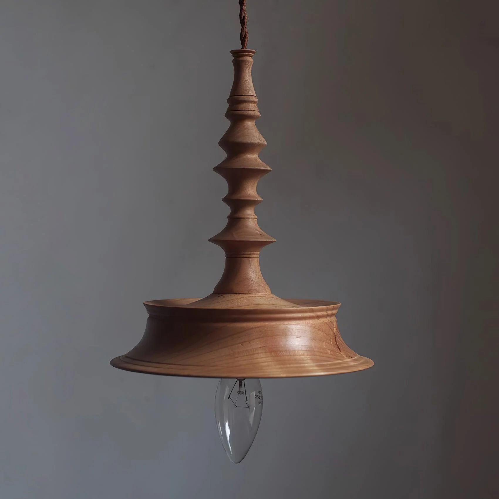 Tessira Wood Industrial Pendant Lamp - Image 2