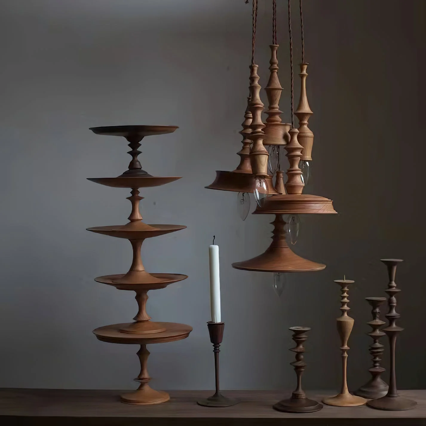 Tessira Wood Industrial Pendant Lamp - Image 35