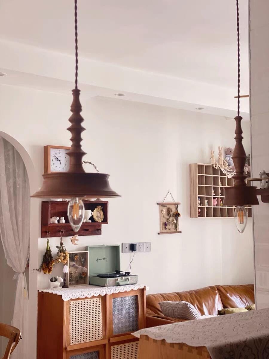 Tessira Wood Industrial Pendant Lamp - Image 45