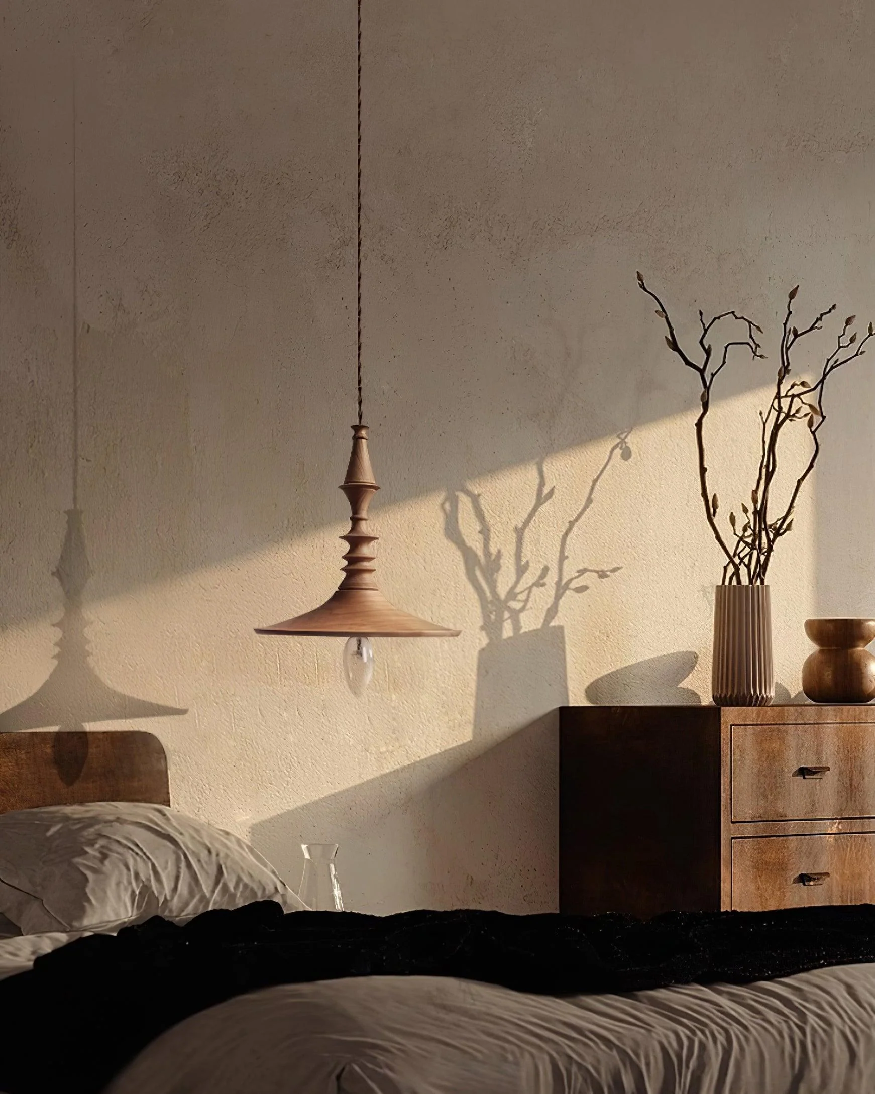 Tessira Wood Industrial Pendant Lamp - Image 54