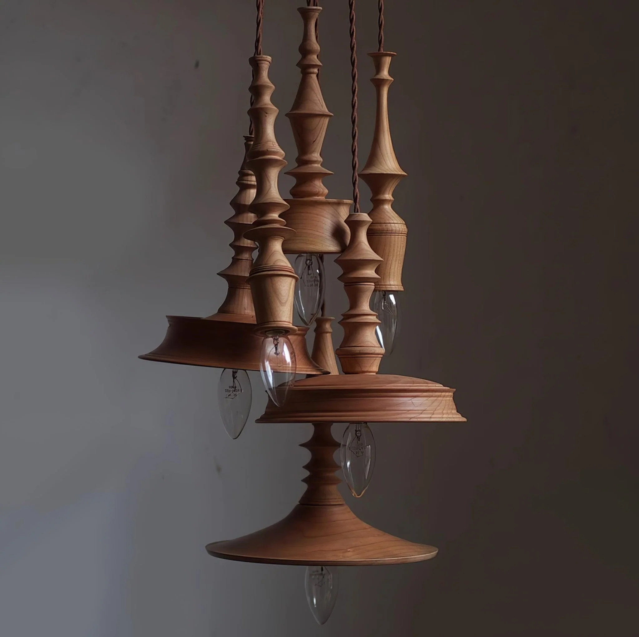 Tessira Wood Industrial Pendant Lamp - Image 62