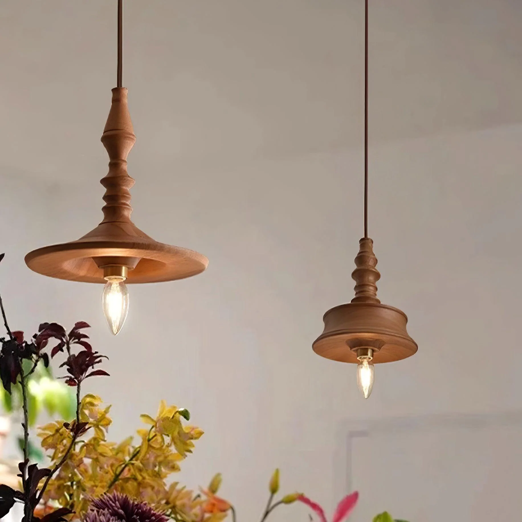 Tessira Wood Industrial Pendant Lamp - Image 63