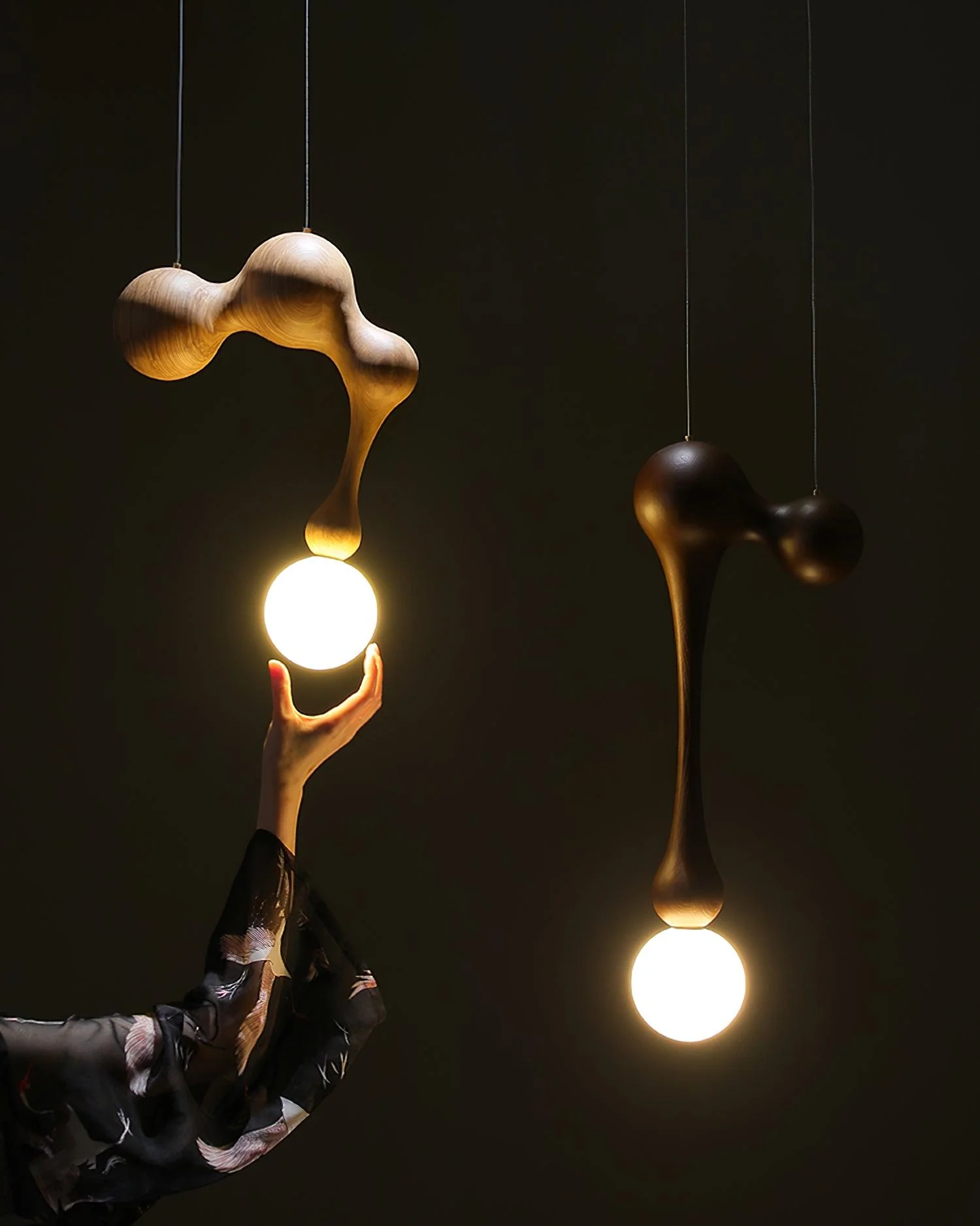 Thaddeus Luxury Wood Pendant Light - Image 16