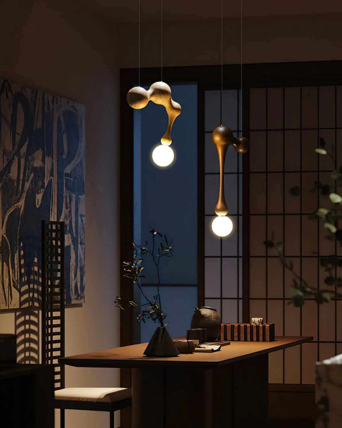 Thaddeus Luxury Wood Pendant Light - Image 25