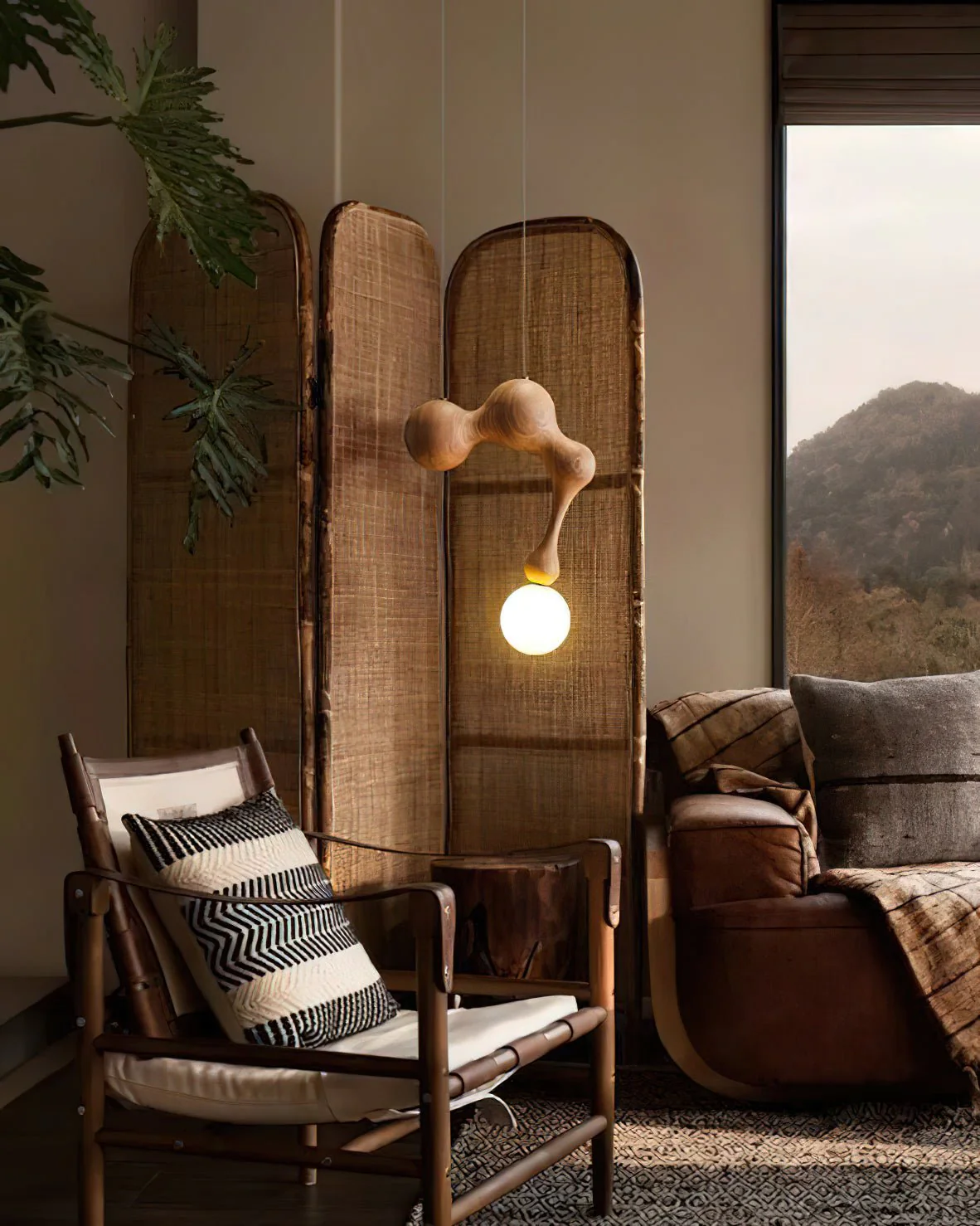 Thaddeus Luxury Wood Pendant Light - Image 27