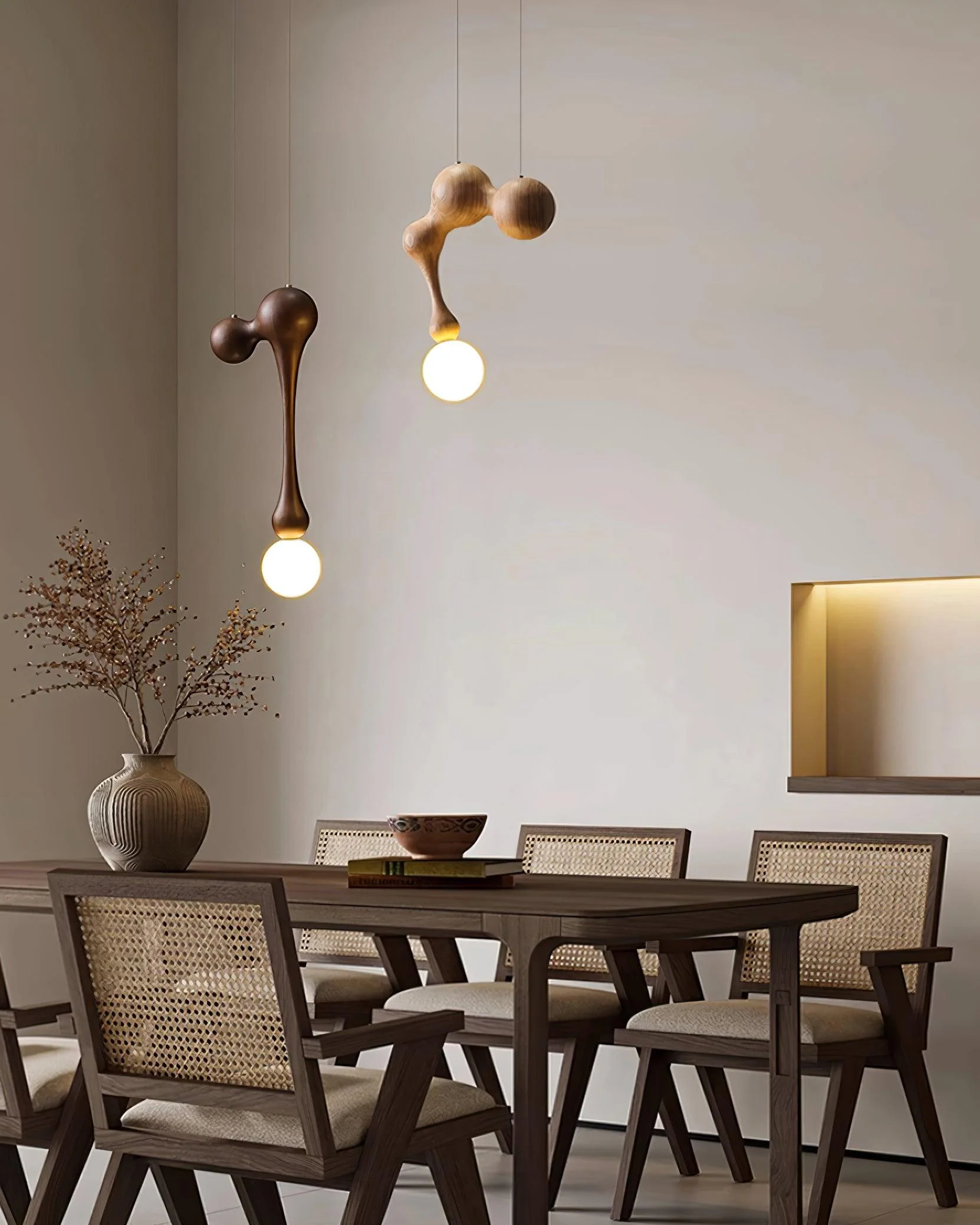 Thaddeus Luxury Wood Pendant Light - Image 3